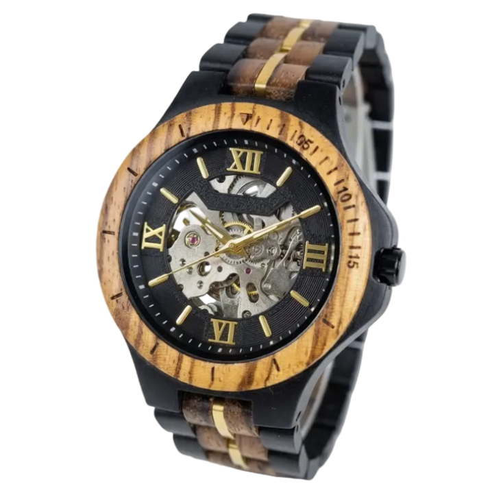 AUTOMATIC-240 Orologio da polso automatico in vero legno