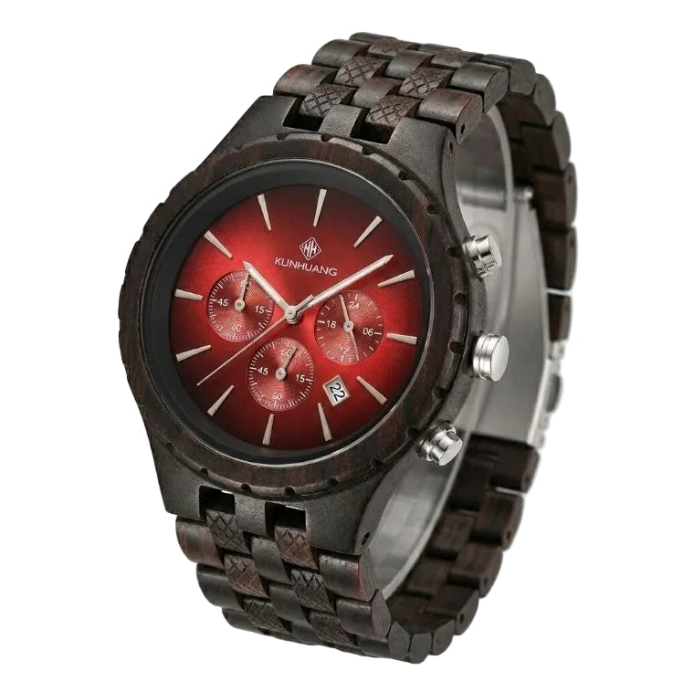 CRONO-230  Orologio Cronografo da polso in vero legno