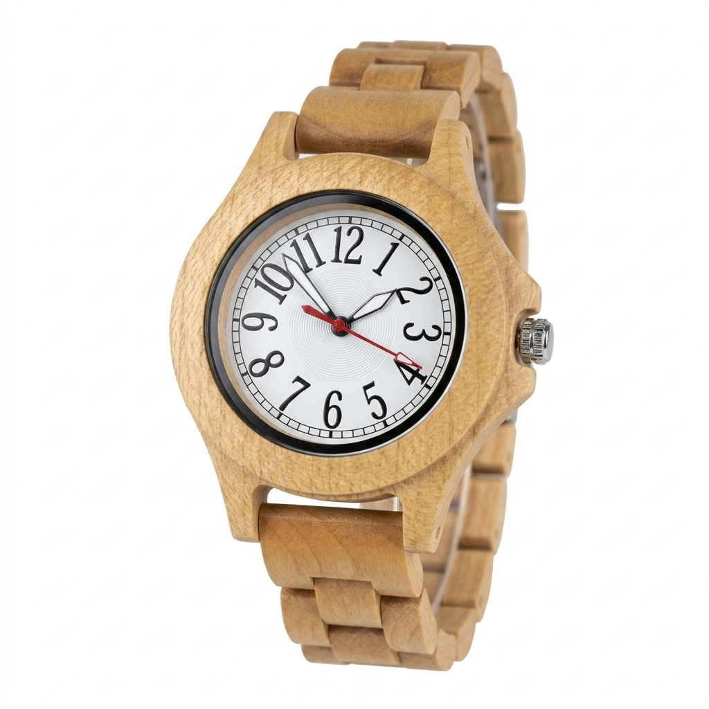 CIFRA-221 Orologio da polso in vero legno