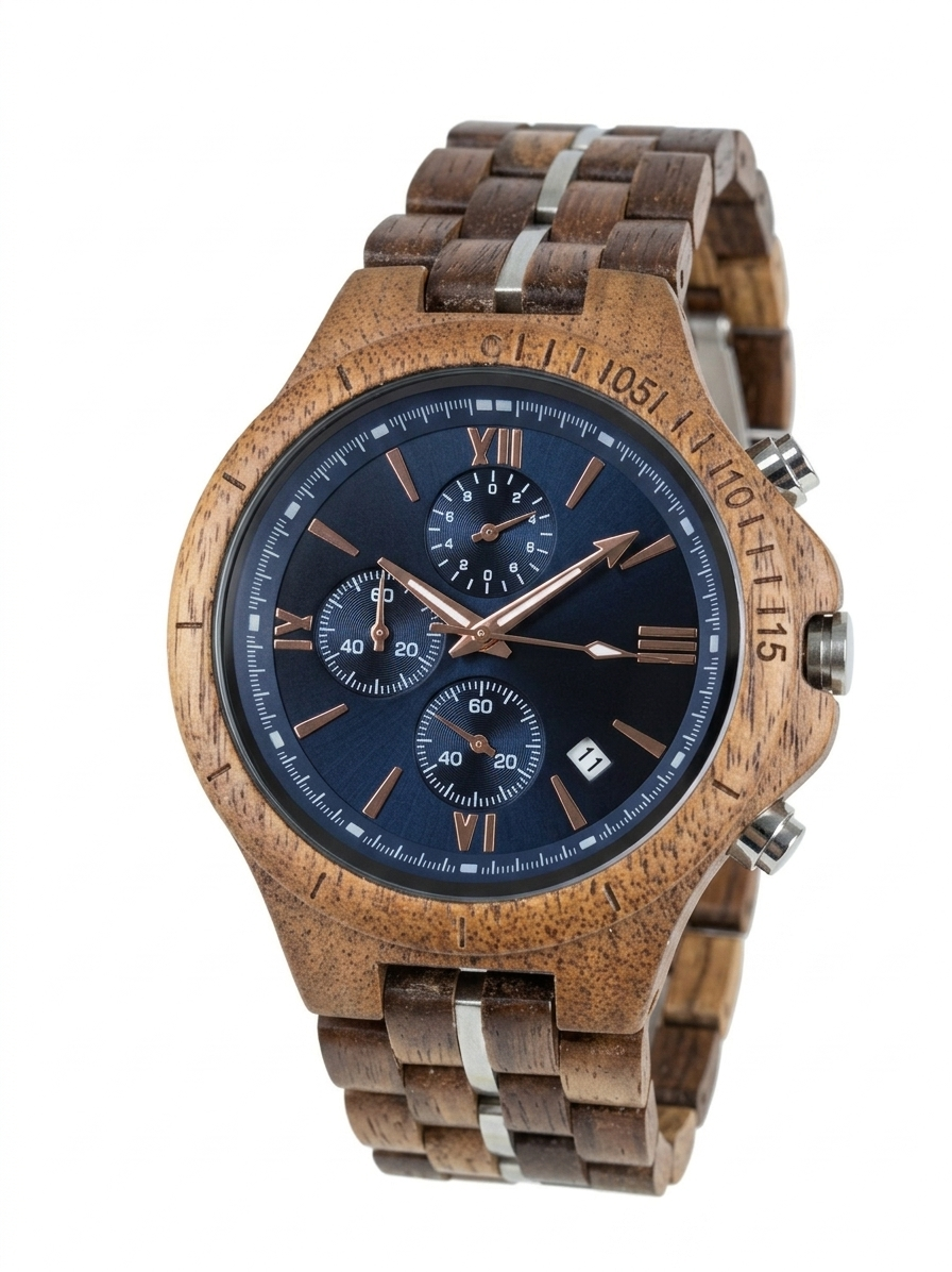 CRONO-232 Orologio Cronografo da polso in vero legno