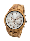 CRONO-233 Orologio Cronografo da polso in vero legno