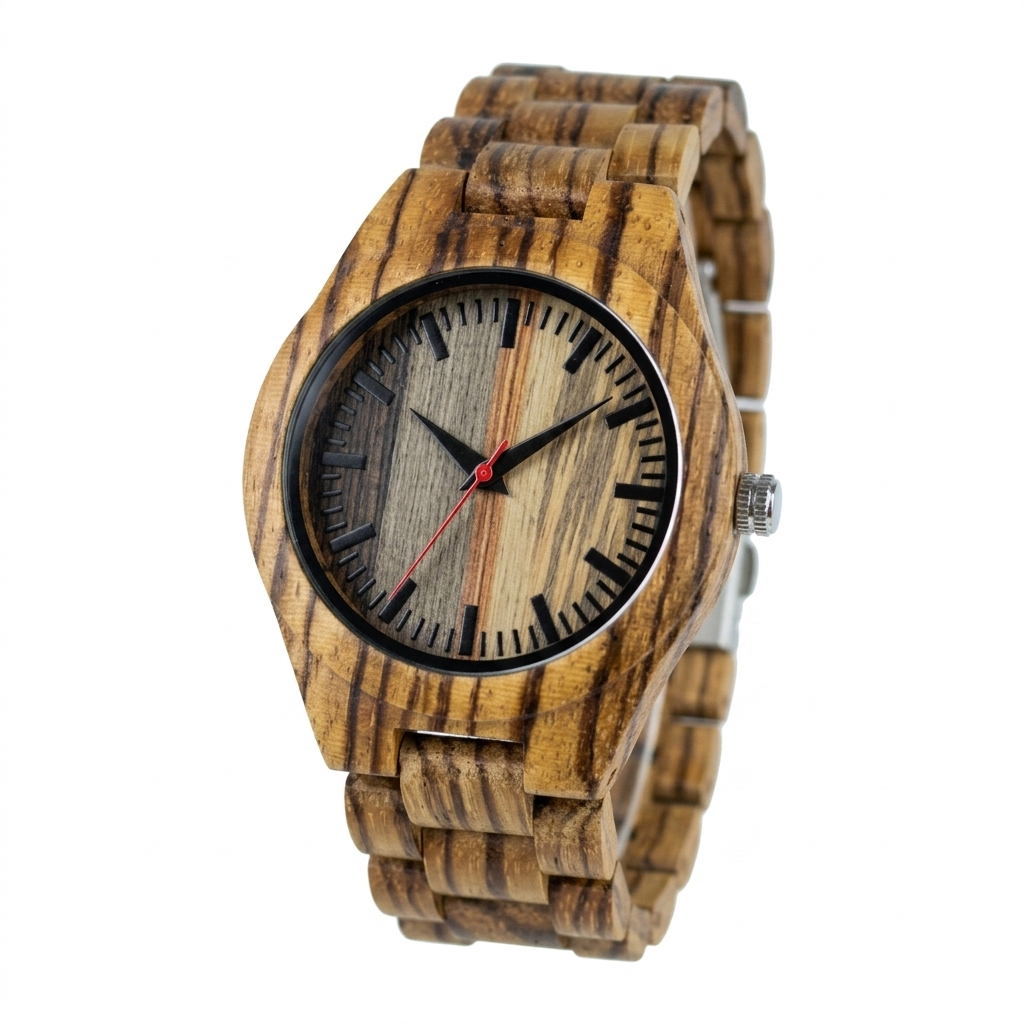 MITO-217 Orologio da polso in vero legno
