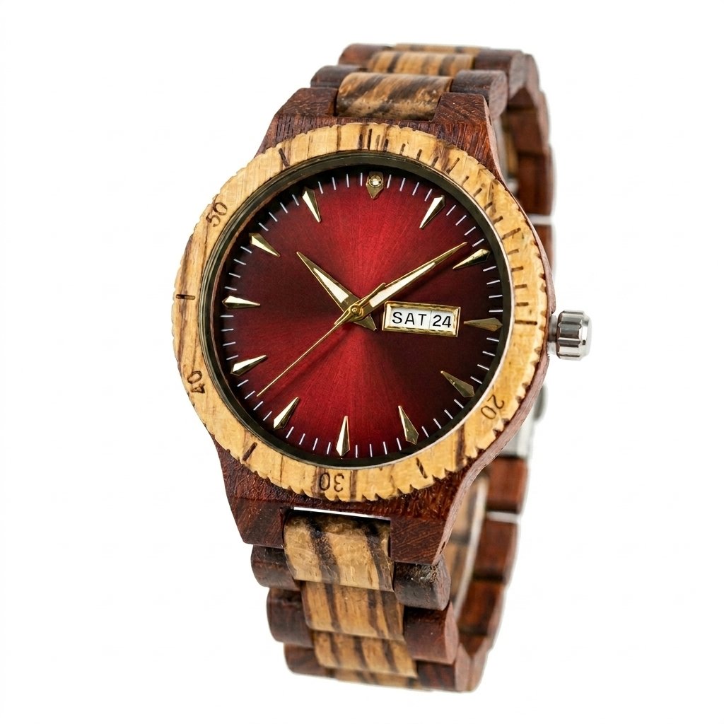 RUFINA-223 Orologio da polso in vero legno