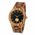 ARNOLFO-201 Orologio in legno zebrano unisex