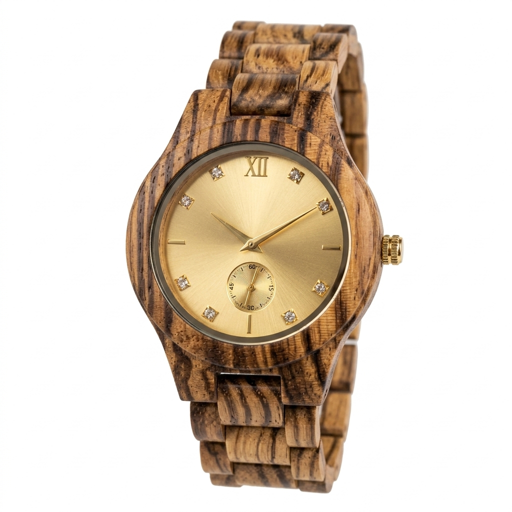 ARNOLFO-202 Orologio in legno zebrano unisex