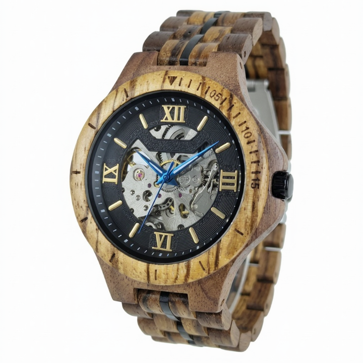 AUTOMATIC-239 Orologio da polso automatico in vero legno